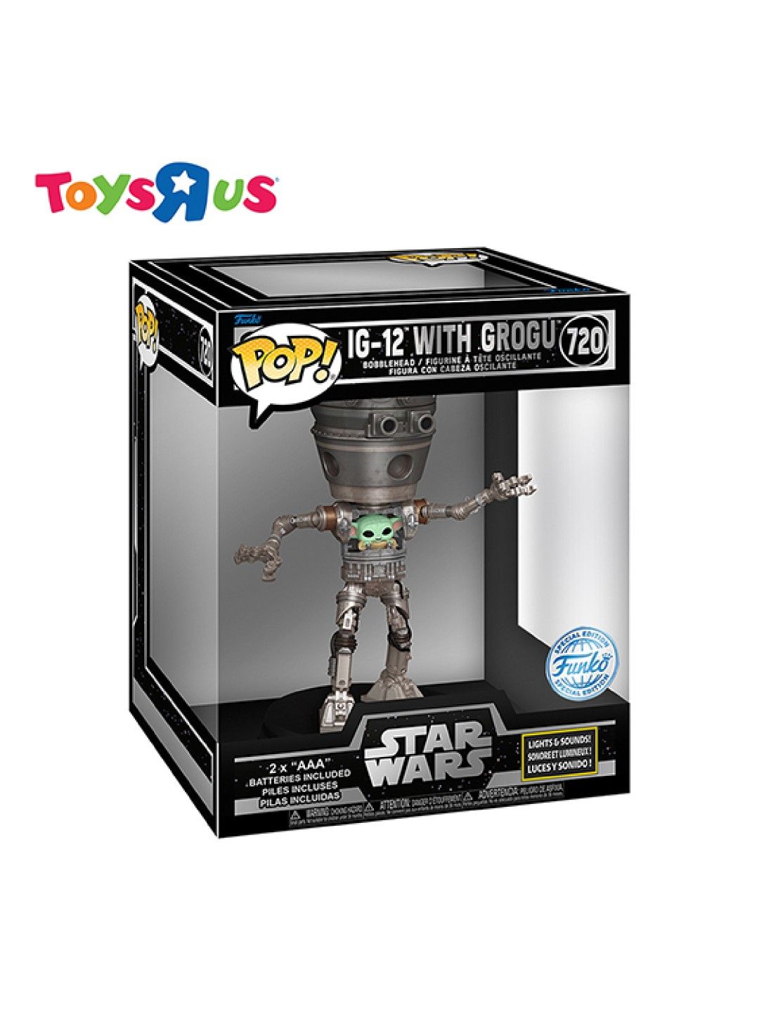 Toys R Us Funko Pop! IG-12 With Grogu - Star Wars #720 Special Edition (No Color- Image 2)