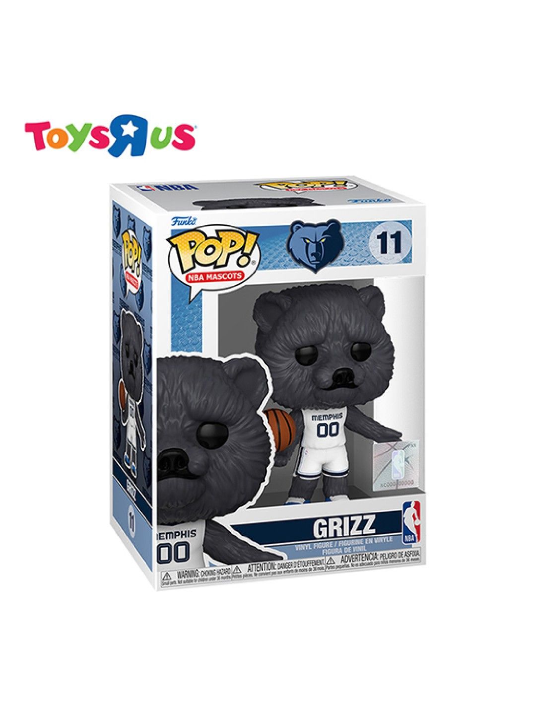 Toys R Us Funko Pop! NBA Mascots - Memphis Grizz #11 (No Color- Image 2)