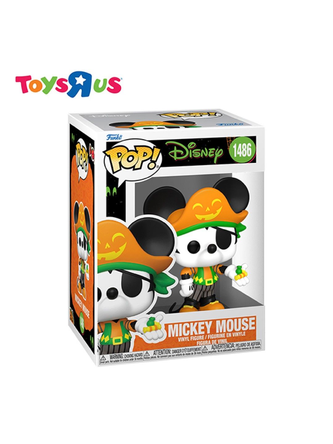 Toys R Us Funko Pop! Disney Halloween - Pirate Mickey Mouse #1486 (No Color- Image 2)