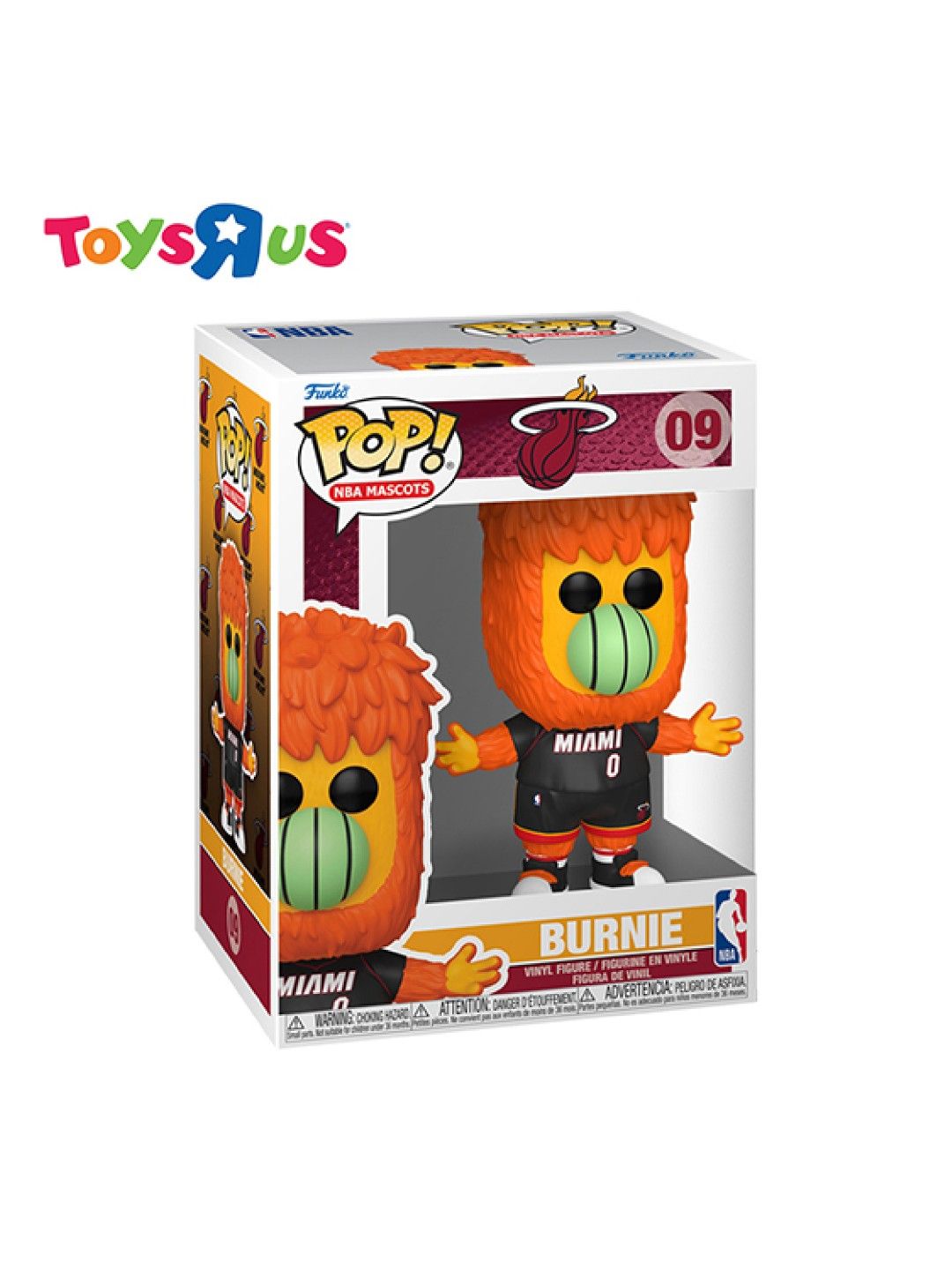 Toys R Us Funko Pop! NBA Mascots - Miami Heat Burnie #09 (No Color- Image 2)