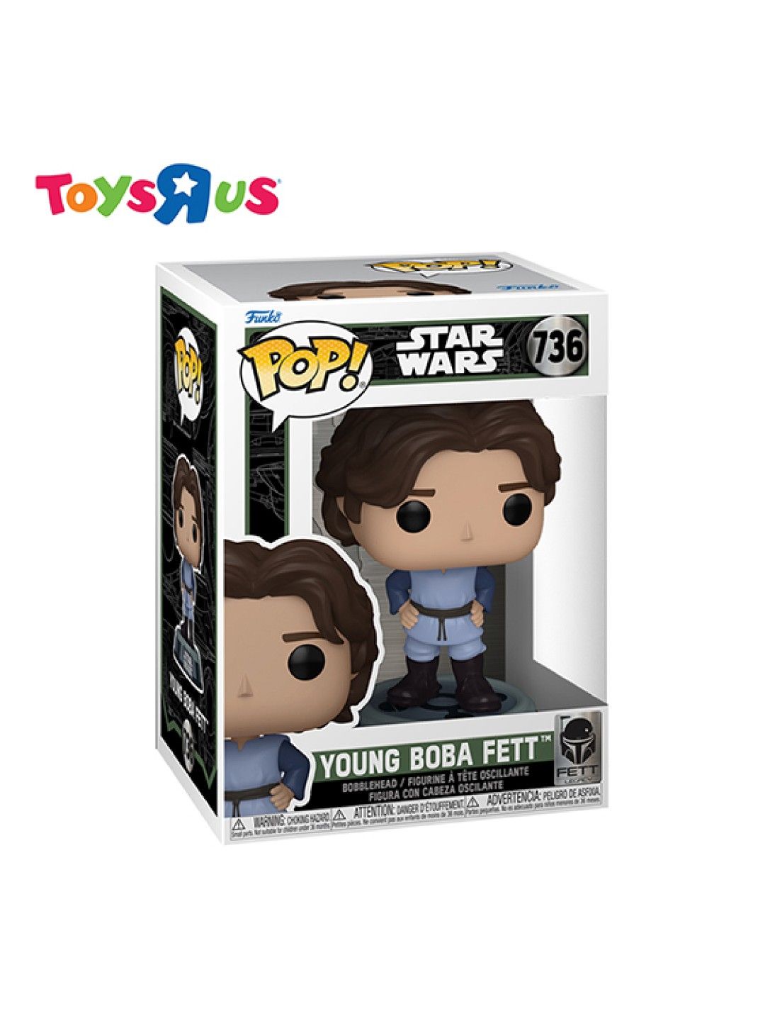 Toys R Us Funko Pop! Star Wars - Young Boba Fett #736 (No Color- Image 2)