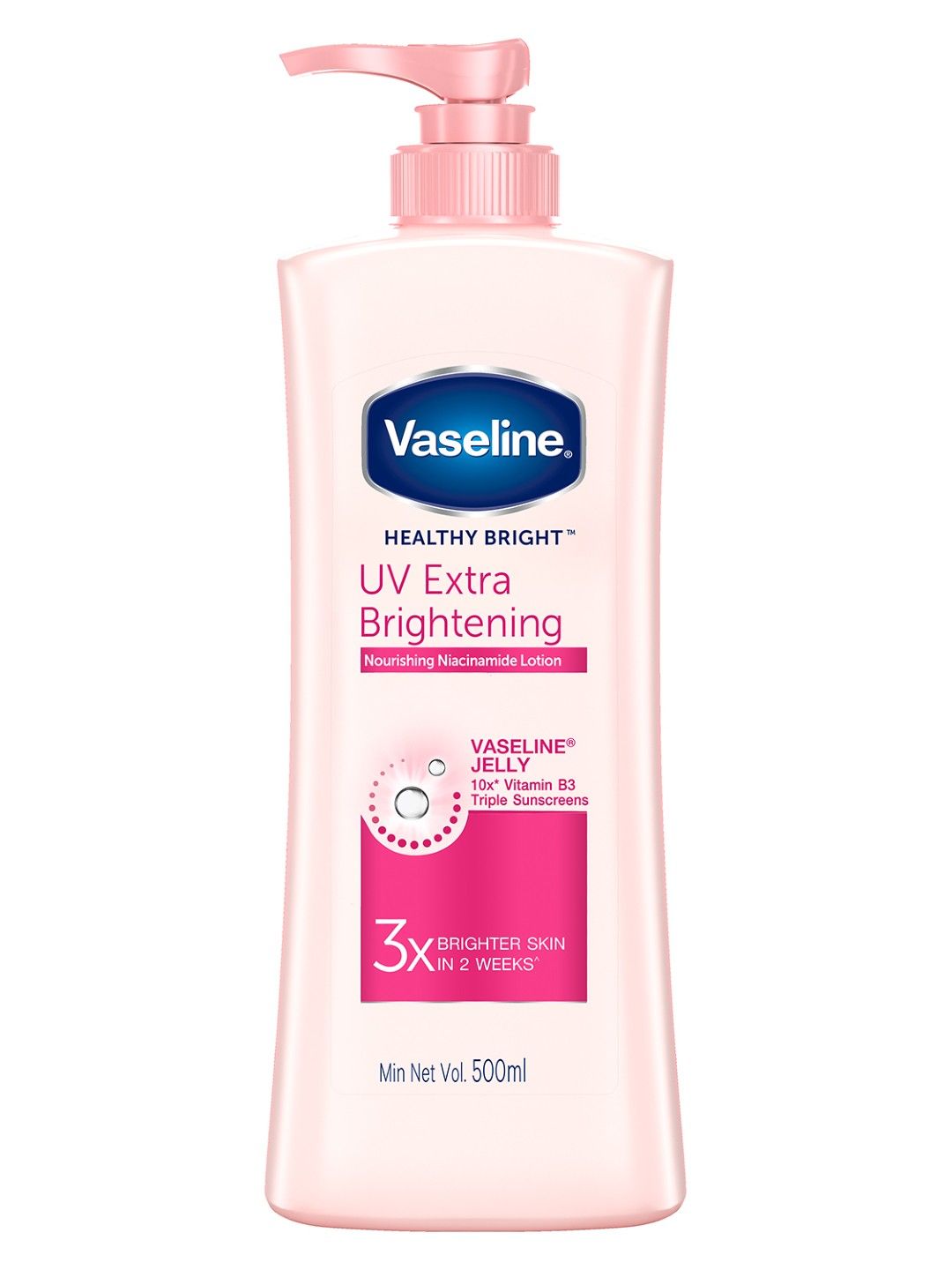 Vaseline Healthy Bright UV Extra Brightening (500ml) (No Color- Image 1)