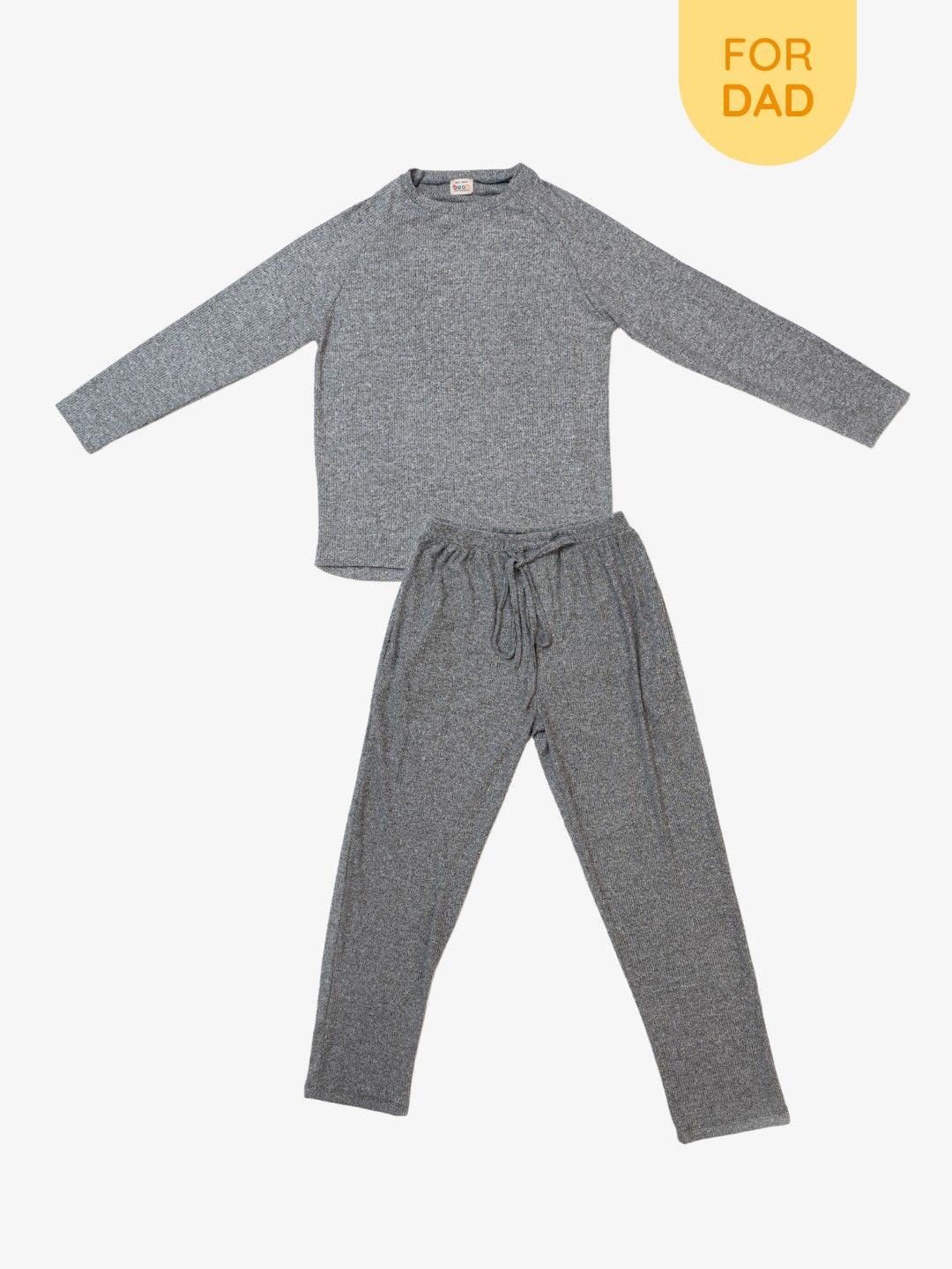 bean fashion Ribbed Cotton Sleep Pajama Set for Dad (No Color- Image 1)