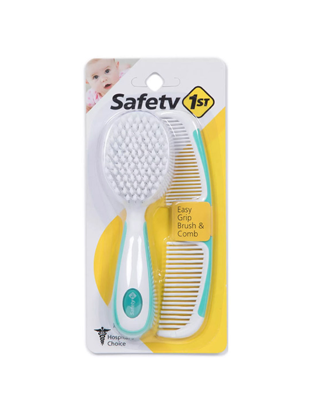 Safety 1st Easy Grip Brush & Comb (Teal- Image 3)