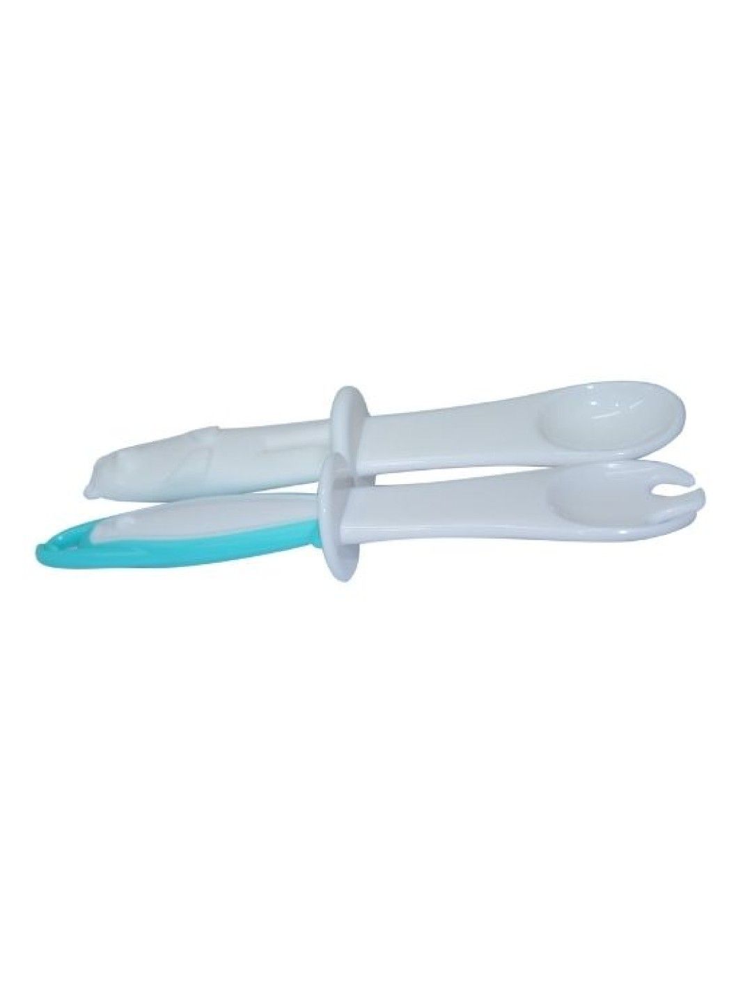 Mombella Bear Spoon & Penguin Fork Trainer Set (Blue- Image 3)