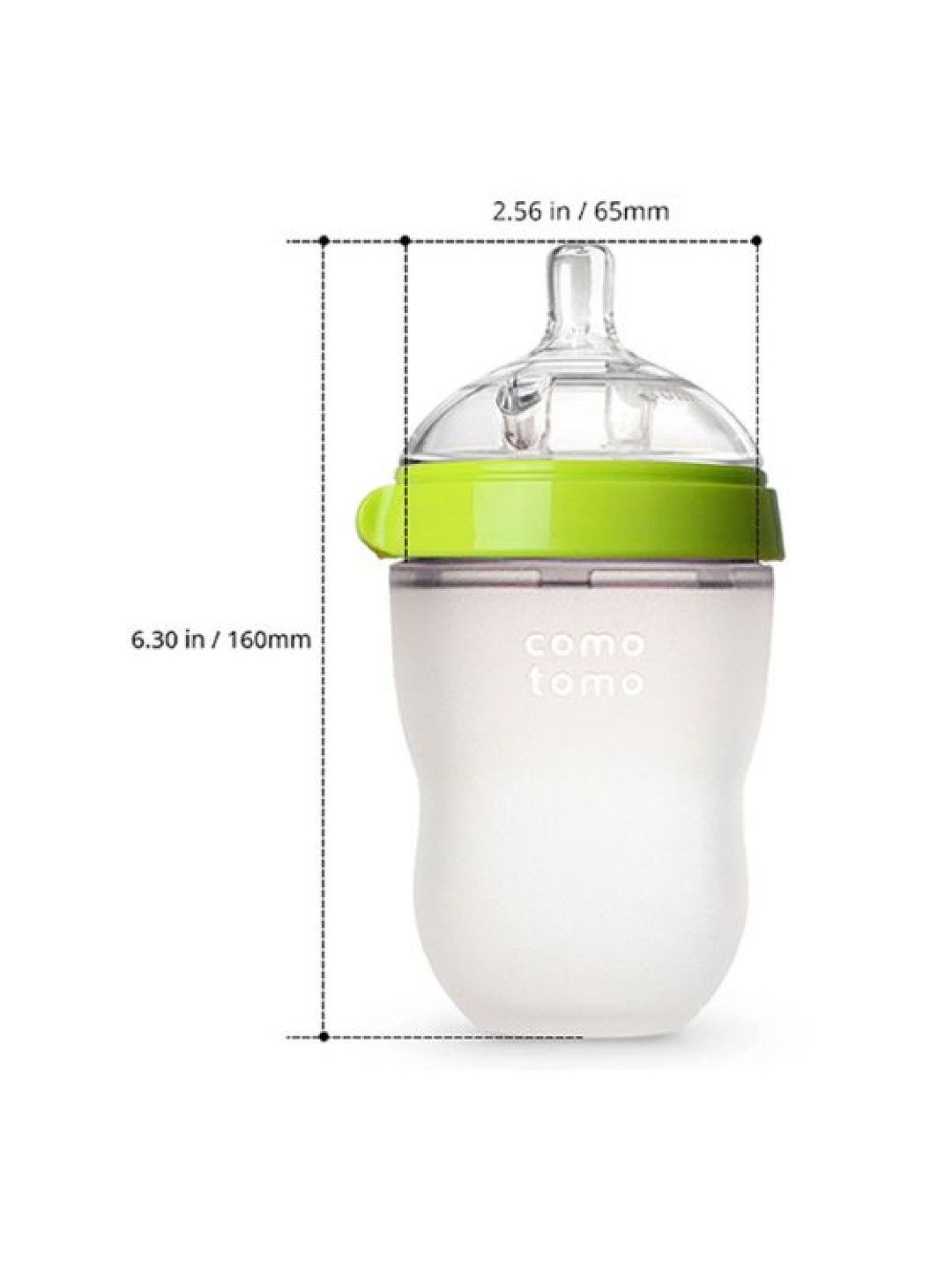 Comotomo Silicone Baby Bottle (8oz) (Green- Image 3)