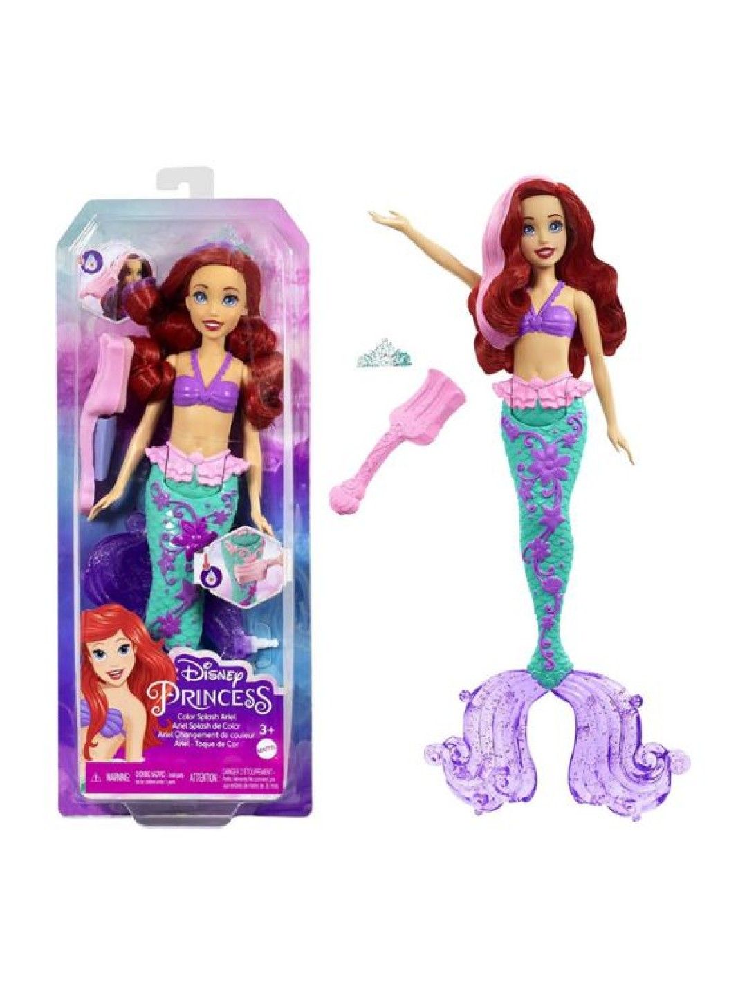 Disney Princess Disney Princess Ariel Hair Feature Doll (No Color- Image 4)