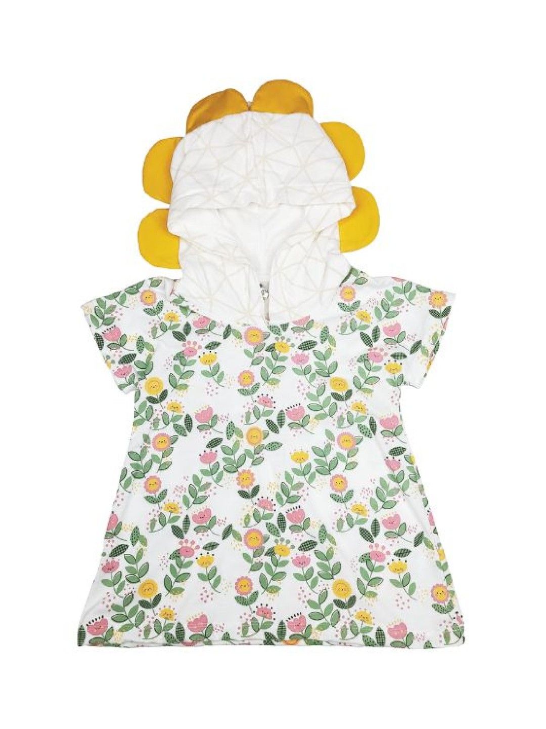 Looms Girls Short Dress with Hood - Flower Network Collection (No Color- Image 1)