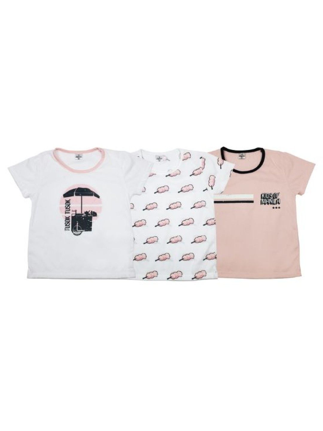 Looms Kids 3 pcs. Girls T-Shirt - Pinoy Streat Collection (No Color- Image 1)