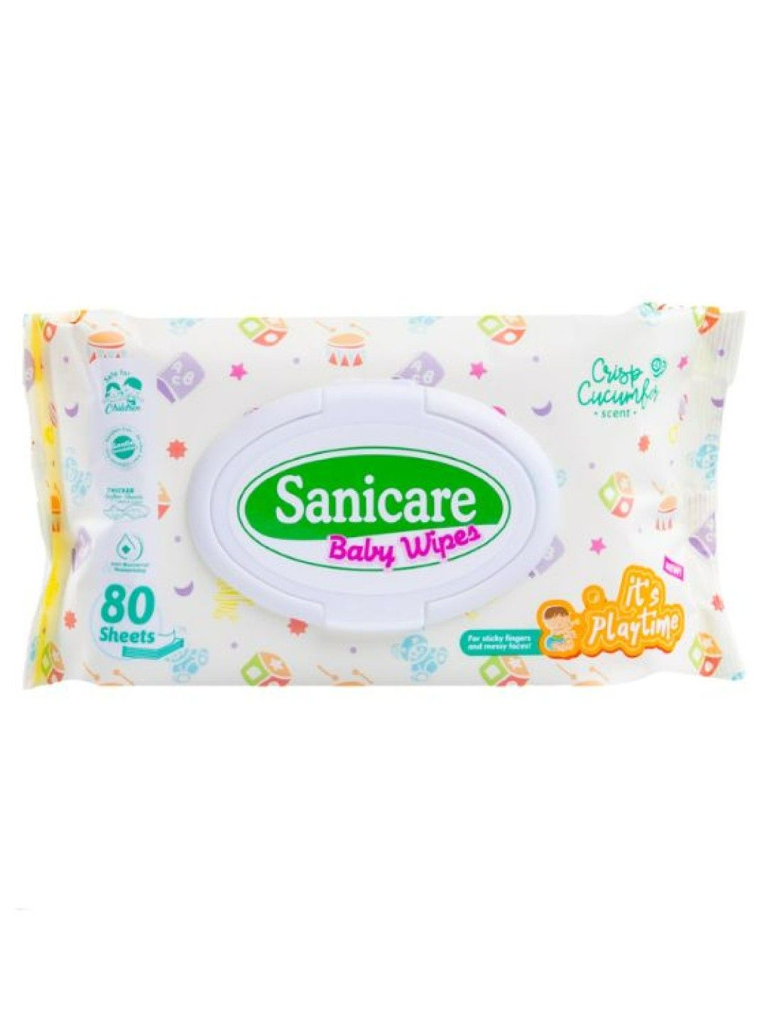 Sanicare Playtime Wipes Cucumber (80 sheets)