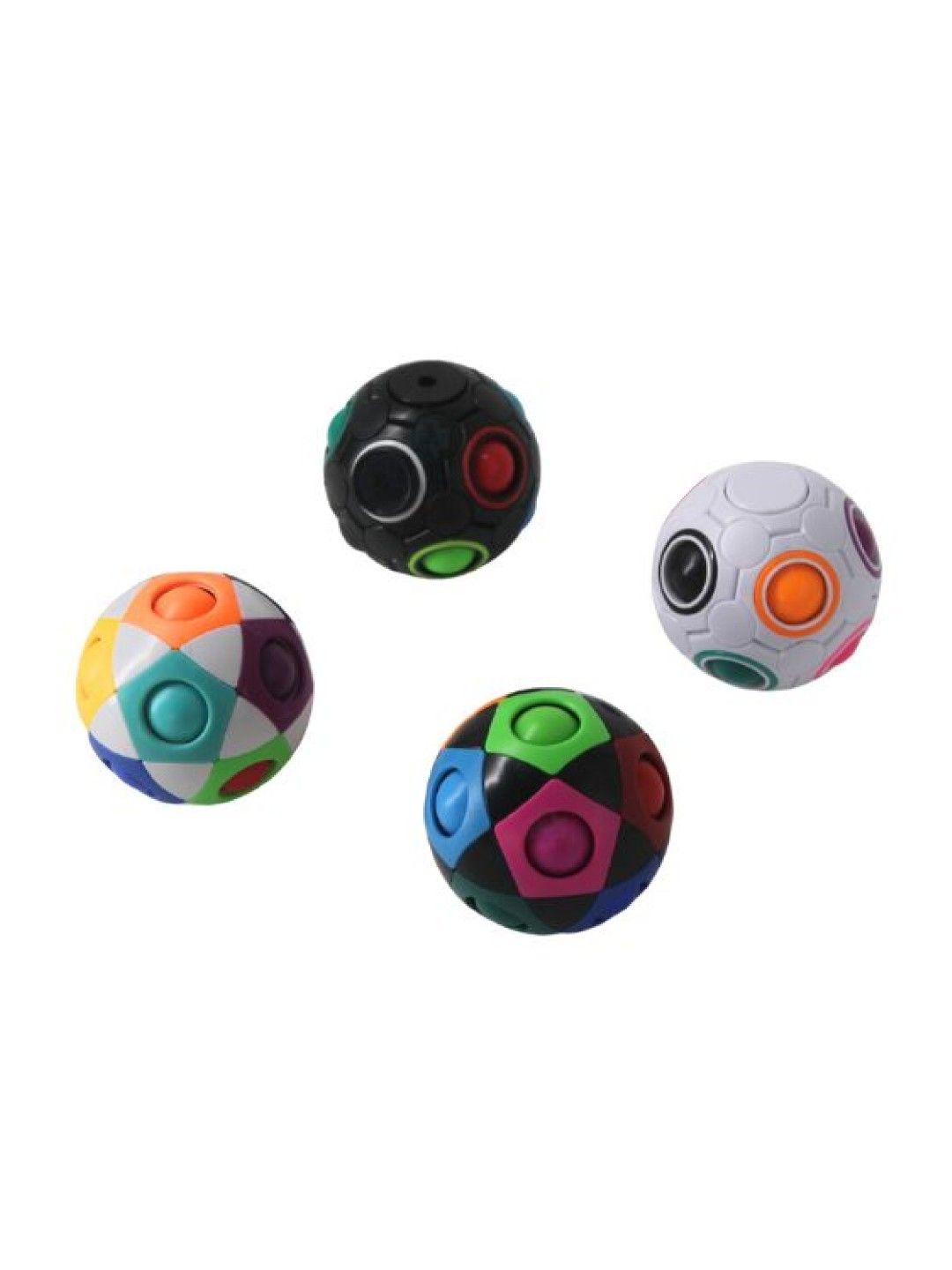 Healthcare Depot Rainbow Fidget Ball (White with spinner- Image 2)