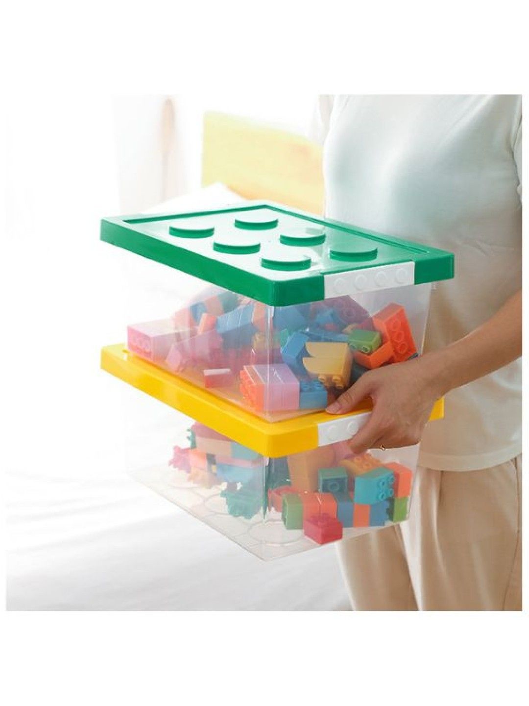 Scenti Stackable Toy Blocks Organizer (Red- Image 3)