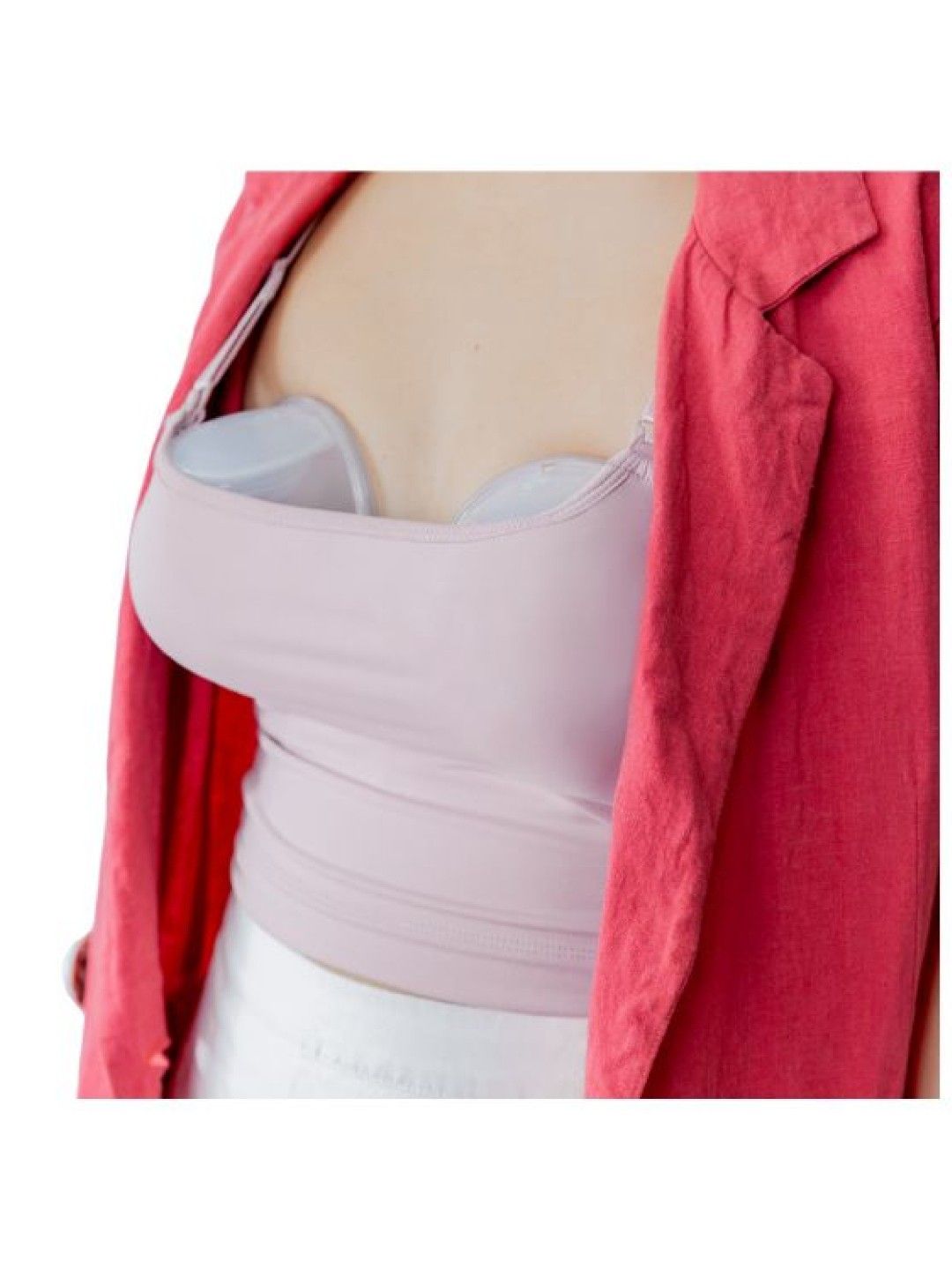 Elation Nursing and Hands-free Pumping Cami Set of 2 (Blush and White) (No Color- Image 2)