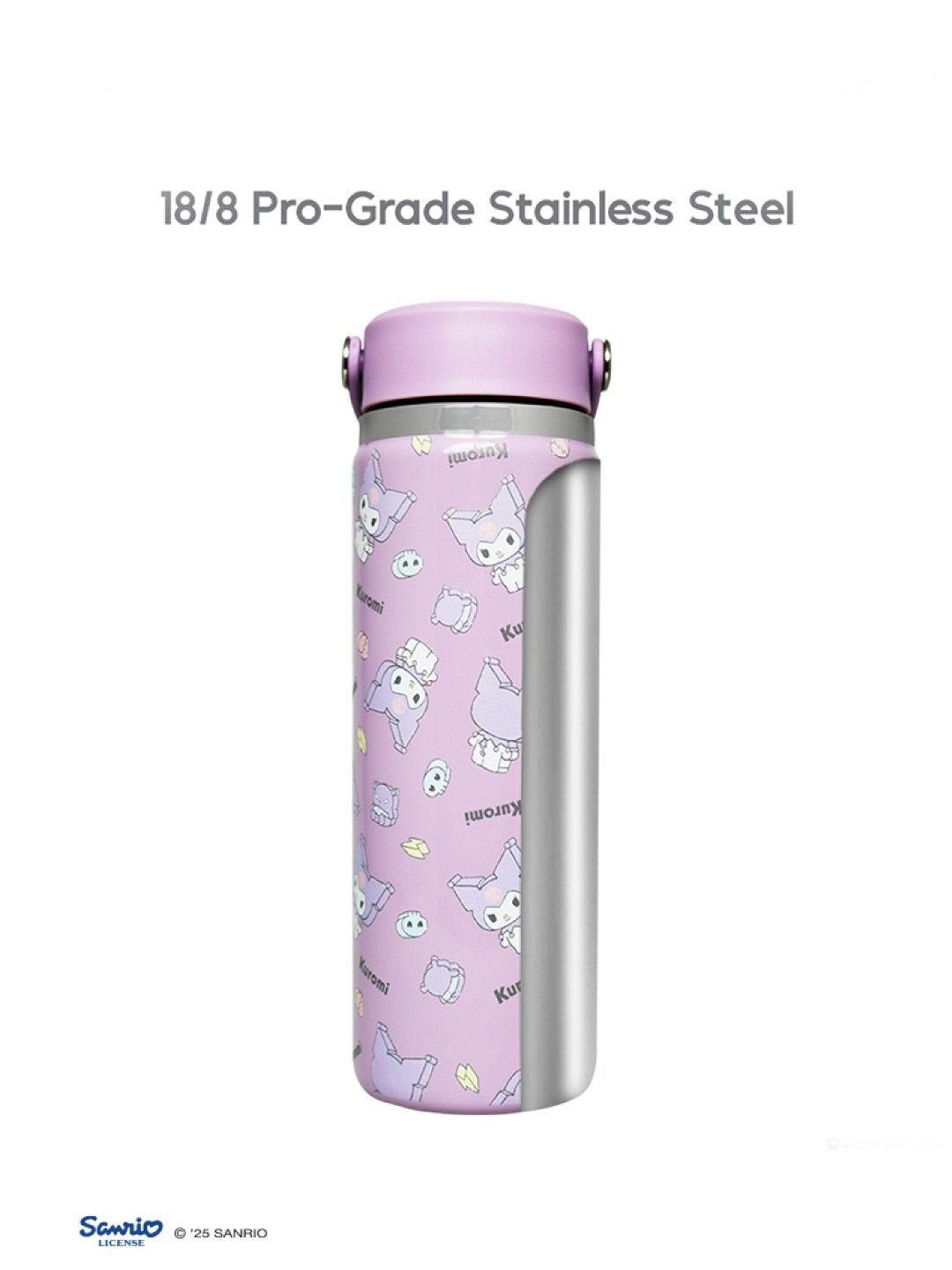 Cherry Sanrio Characters Kuromi Flask 22oz v1 (No Color- Image 3)