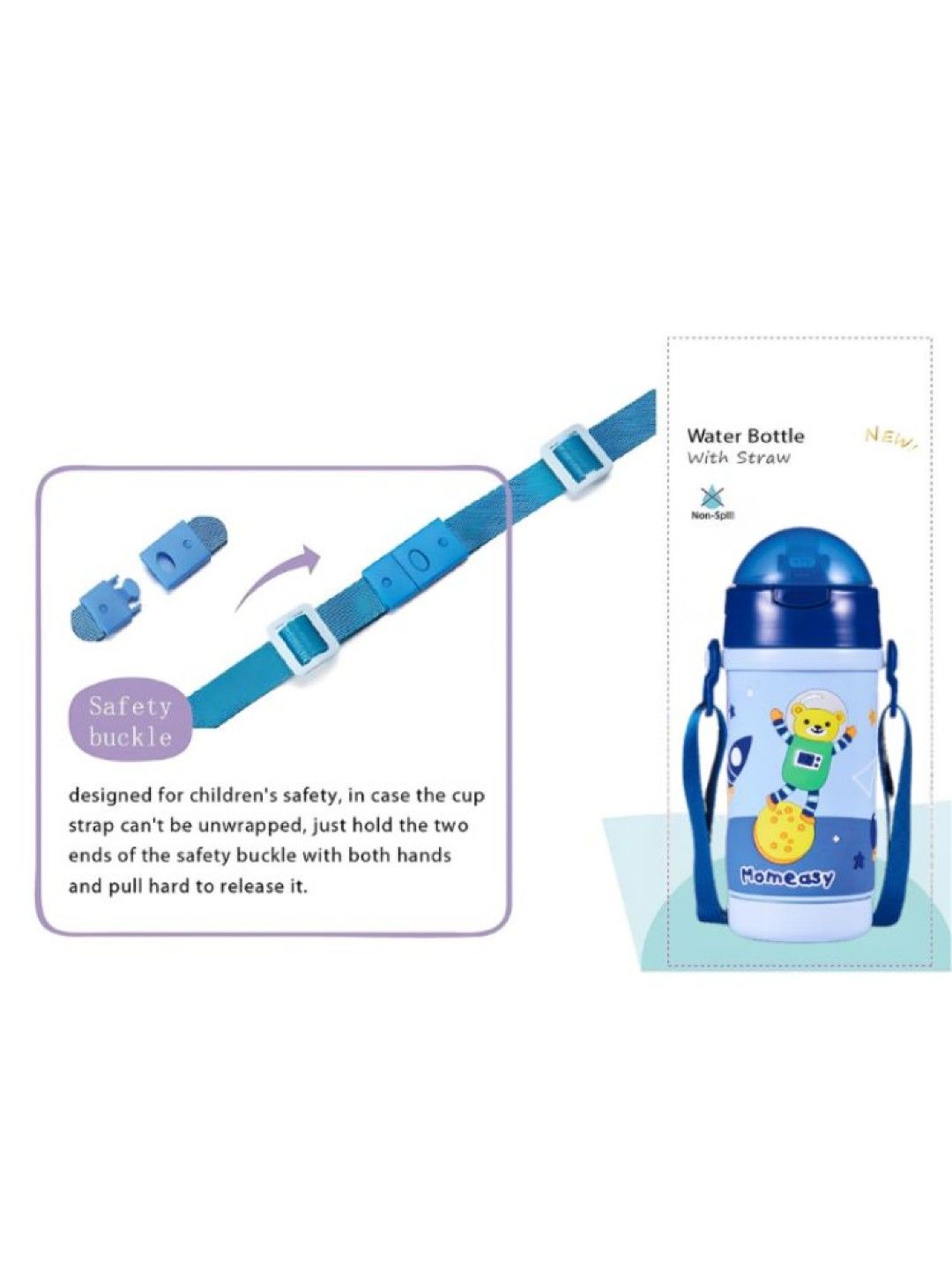 Momeasy 3D Design Drinking Sippy Bottle Tumbler (13.5oz/400ml) (Jungle Gator Quest- Image 3)