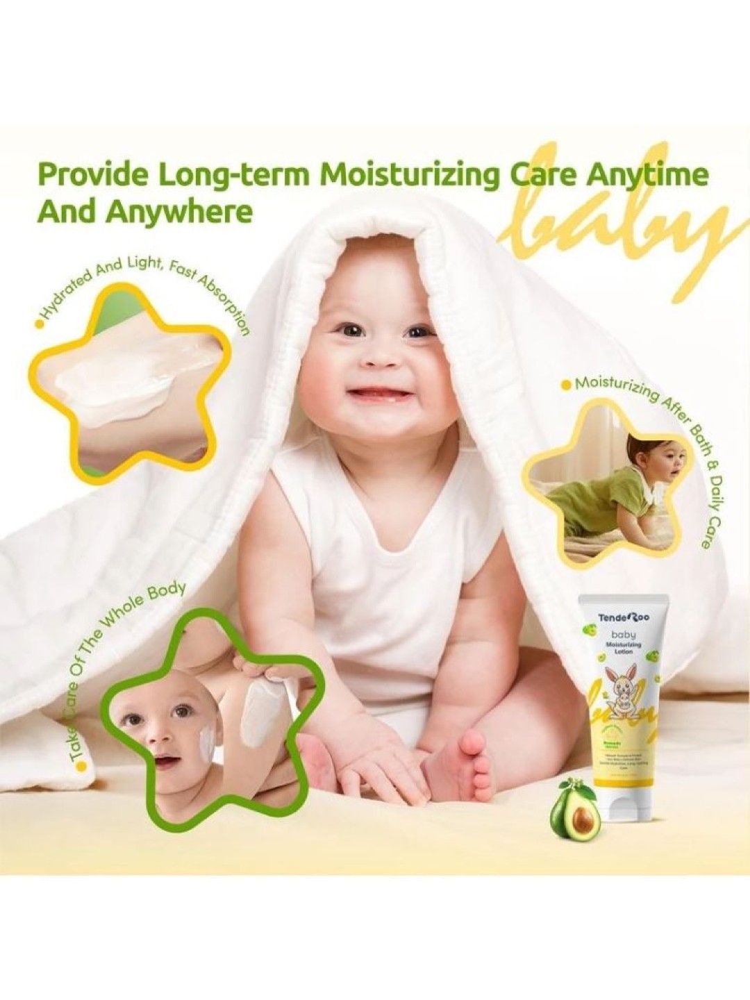 Tenderoo Baby Moisturizing Lotion Avocado 200ml (No Color- Image 3)