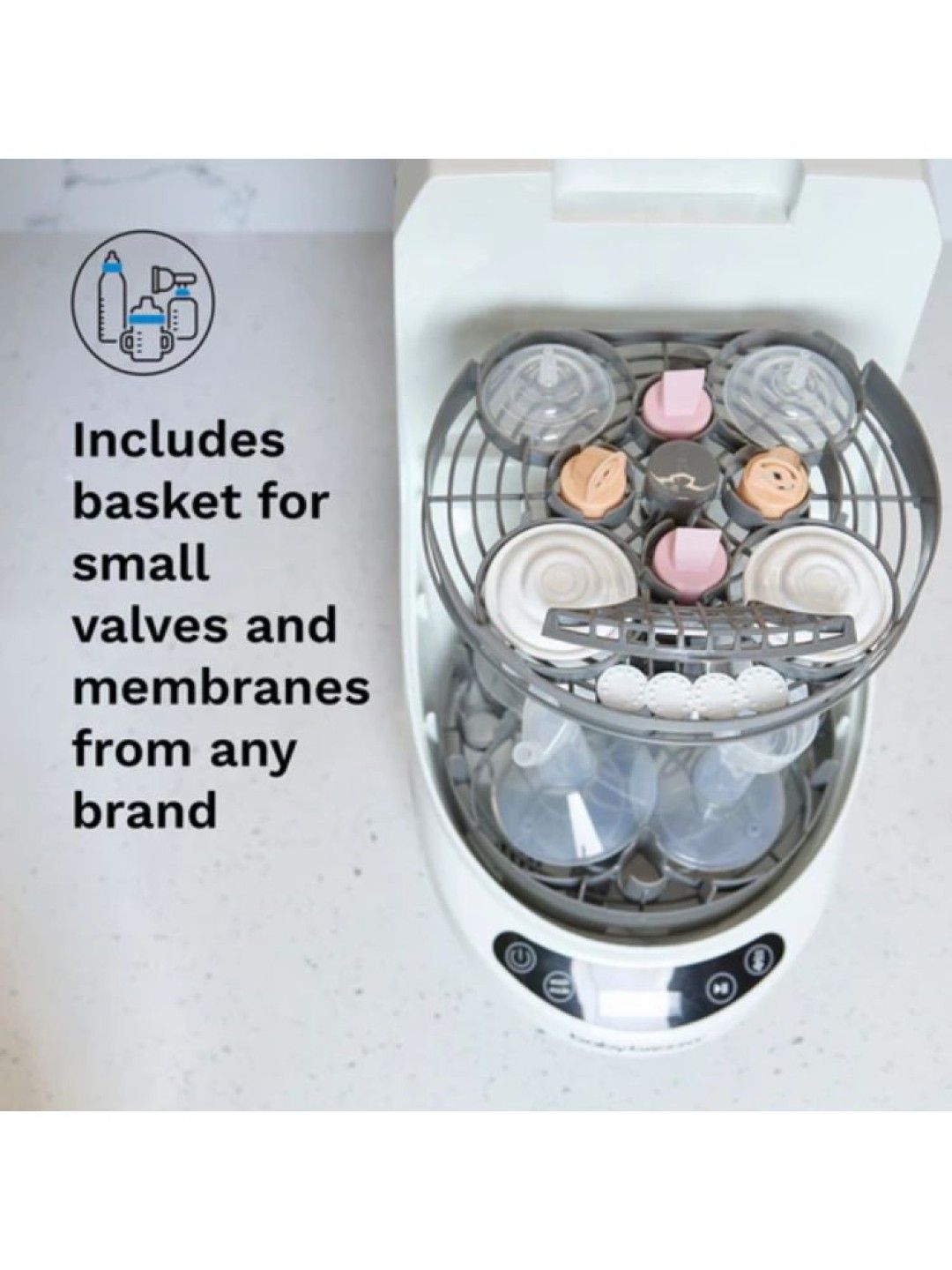 Baby Brezza Bottle Washer Pro - Breast Pump Rack (No Color- Image 4)