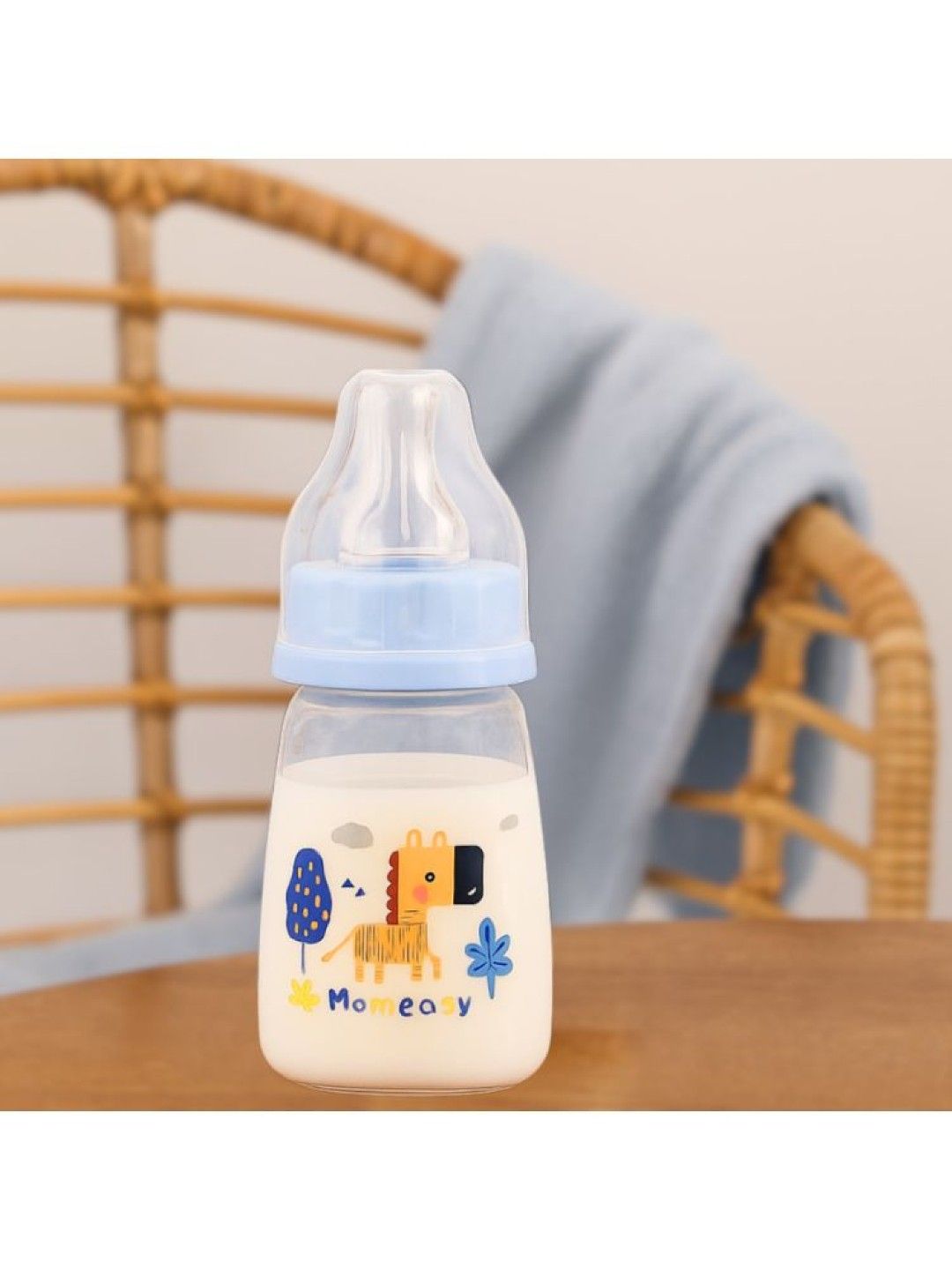 Momeasy 3pcs Standard Neck Anti-Colic Transparent Feeding Bottle (4oz) (Green- Image 2)