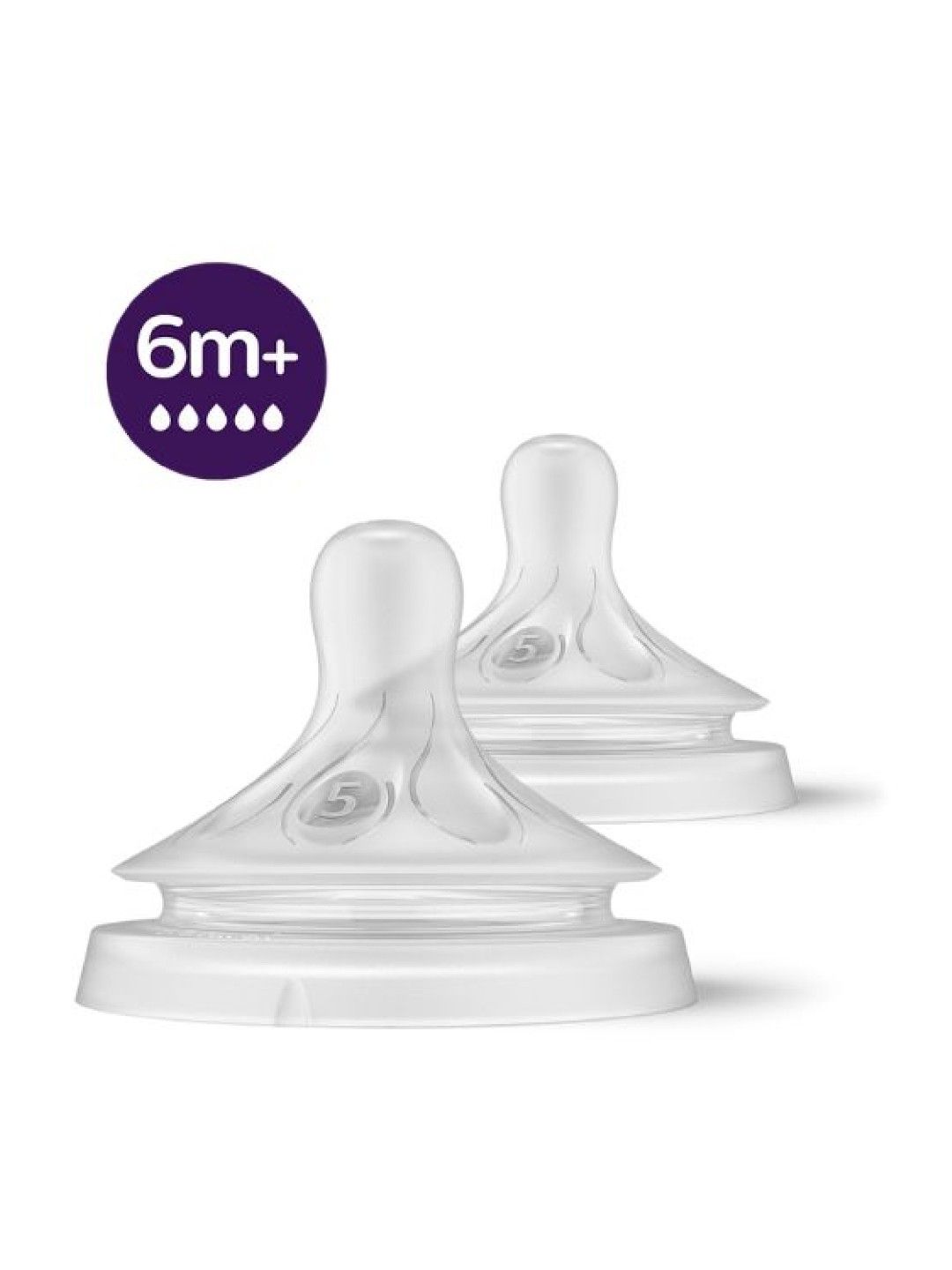 Avent 6m+ Natural Response Flow 5 Nipples, 2-pack (No Color- Image 1)