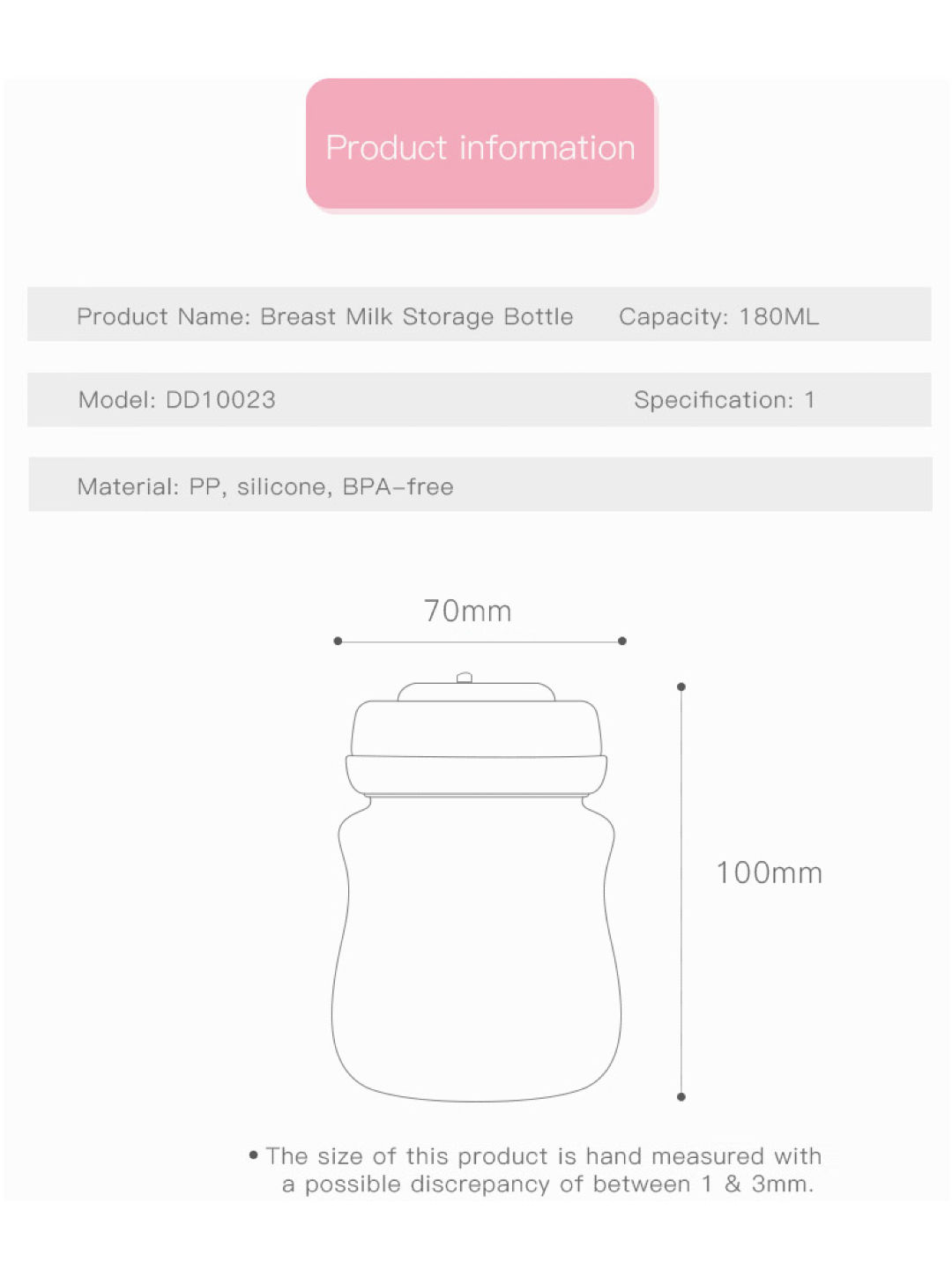 Dr. Dudu Milk Storage Bottle (6oz) (No Color- Image 4)