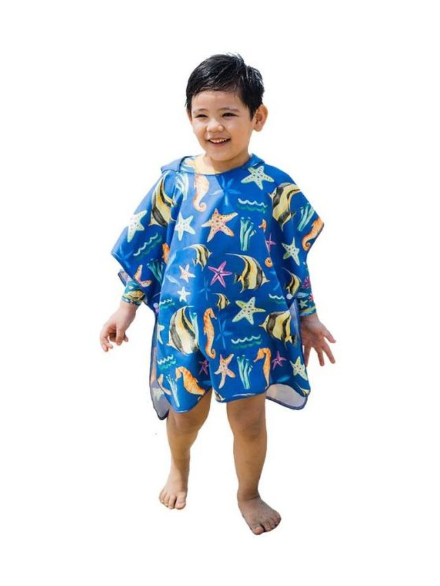 bean Anina Rubio Seahorse Print Beach Poncho