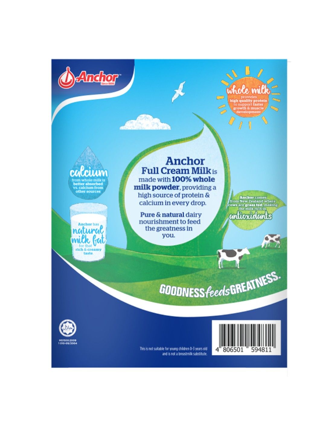 Anchor Anchor Full Cream Milk Powder Plain (700g) (No Color- Image 2)