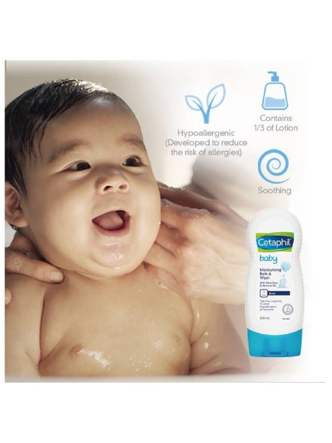 Cetaphil Baby [Buy 2 Take 1 Free] Ultra Moisturising Bath & Wash 230ml (No Color- Image 4)