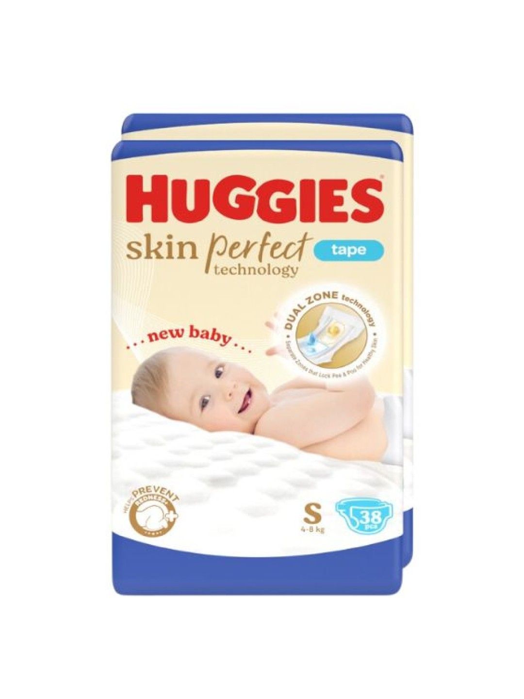 Huggies Skin Perfect Diaper - Small 38 pcs x 2 pack (76 pcs) (No Color- Image 1)