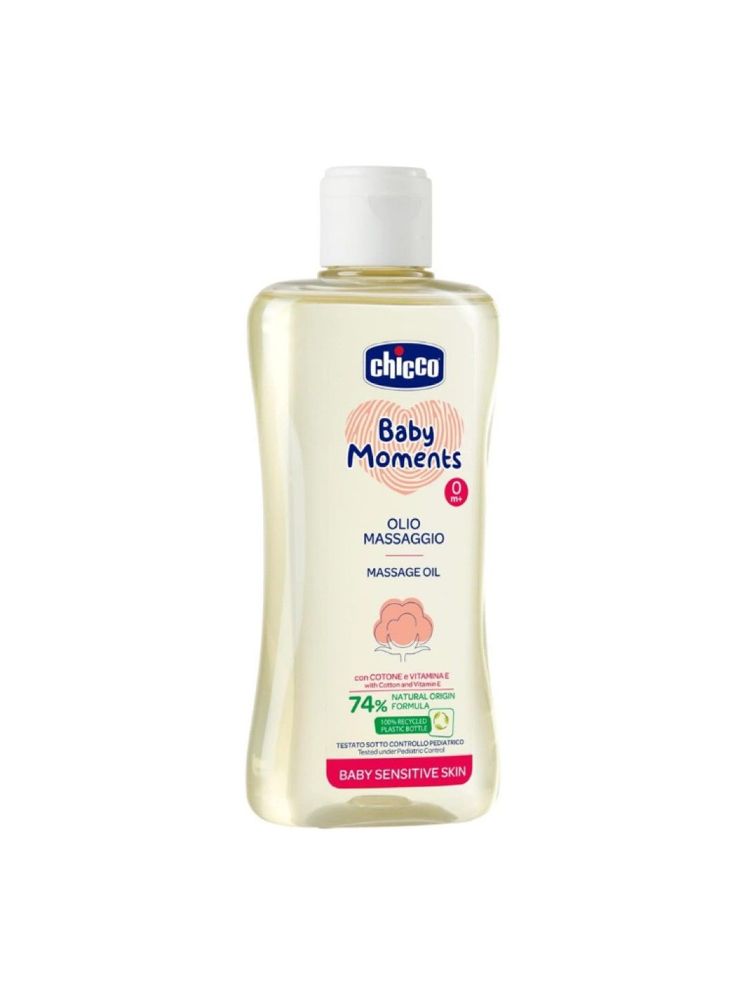Chicco Baby Moments Sensitive Massage Oil - 200ml (No Color- Image 2)