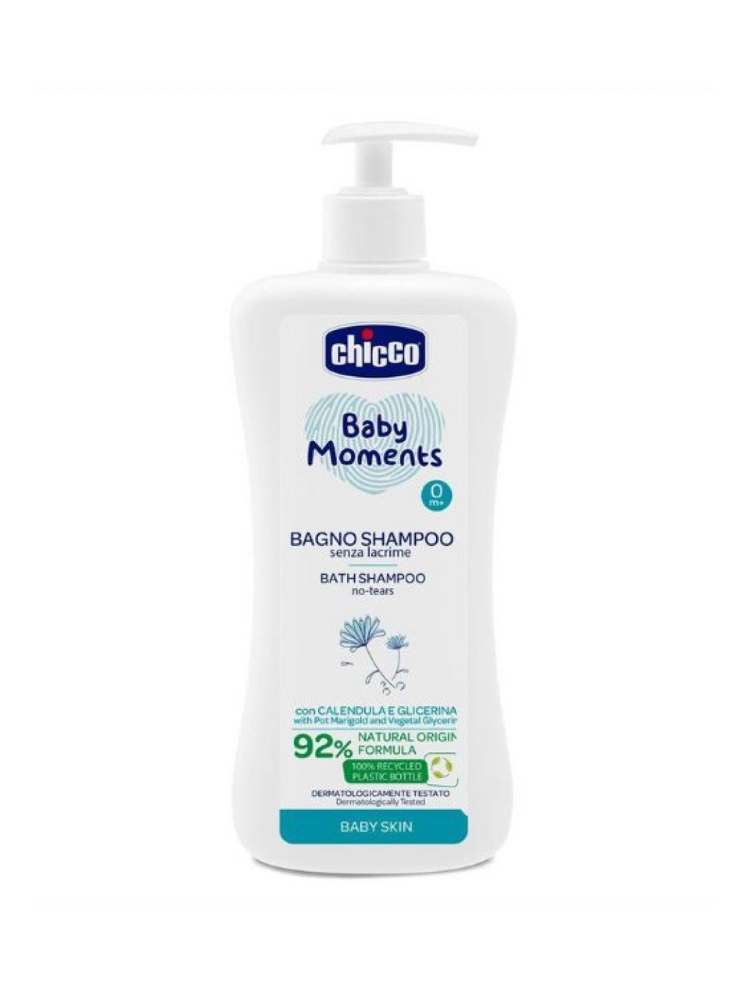 Chicco Baby Moments Body Bath and Shampoo 750ml (No Color- Image 1)