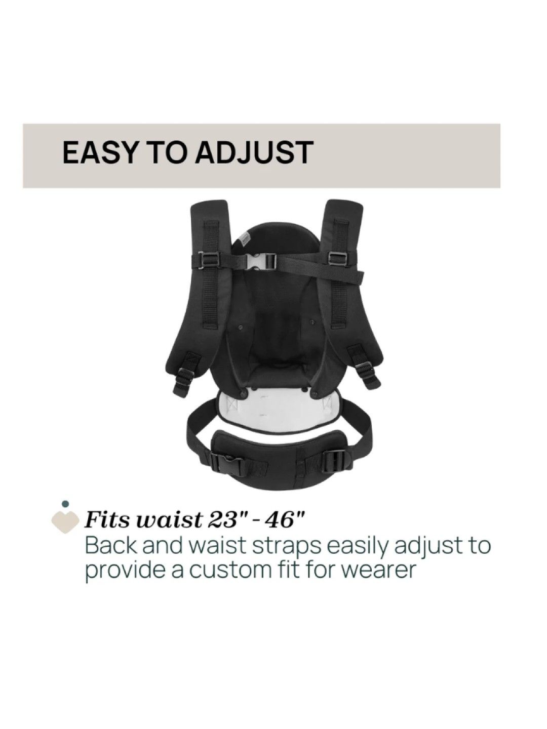 Chicco Snug Support Baby Carrier - Black (No Color- Image 3)