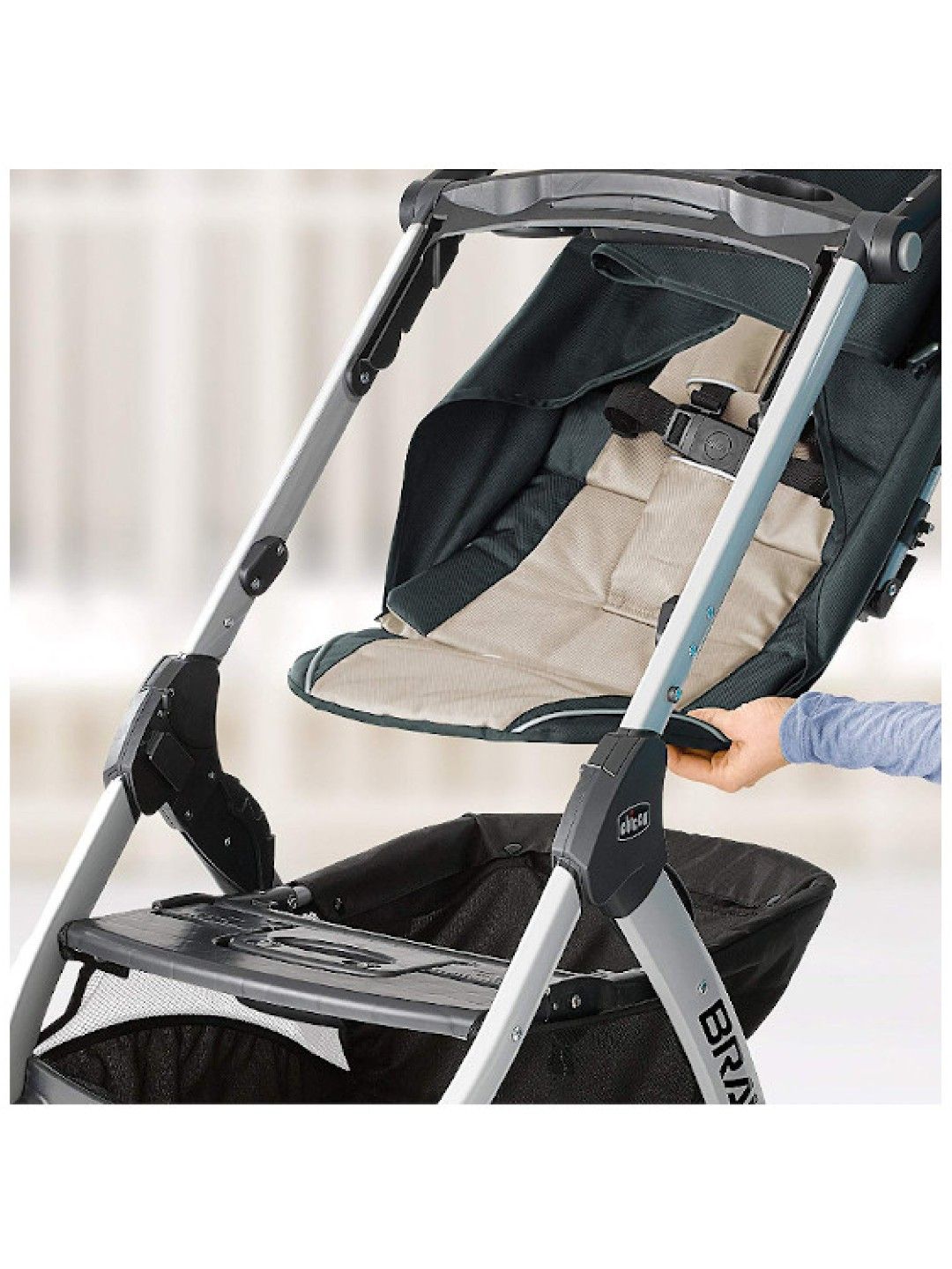 Chicco Bravo Travel System with Child Tray (Meridian- Image 4)