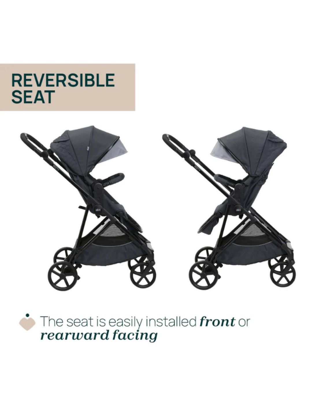 Chicco Seety Stroller - Boston Grey (No Color- Image 4)