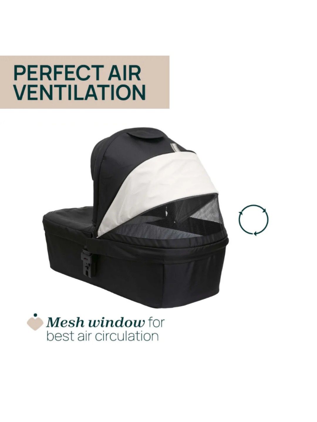 Chicco Seety Carry Cot - Etna Black (No Color- Image 2)