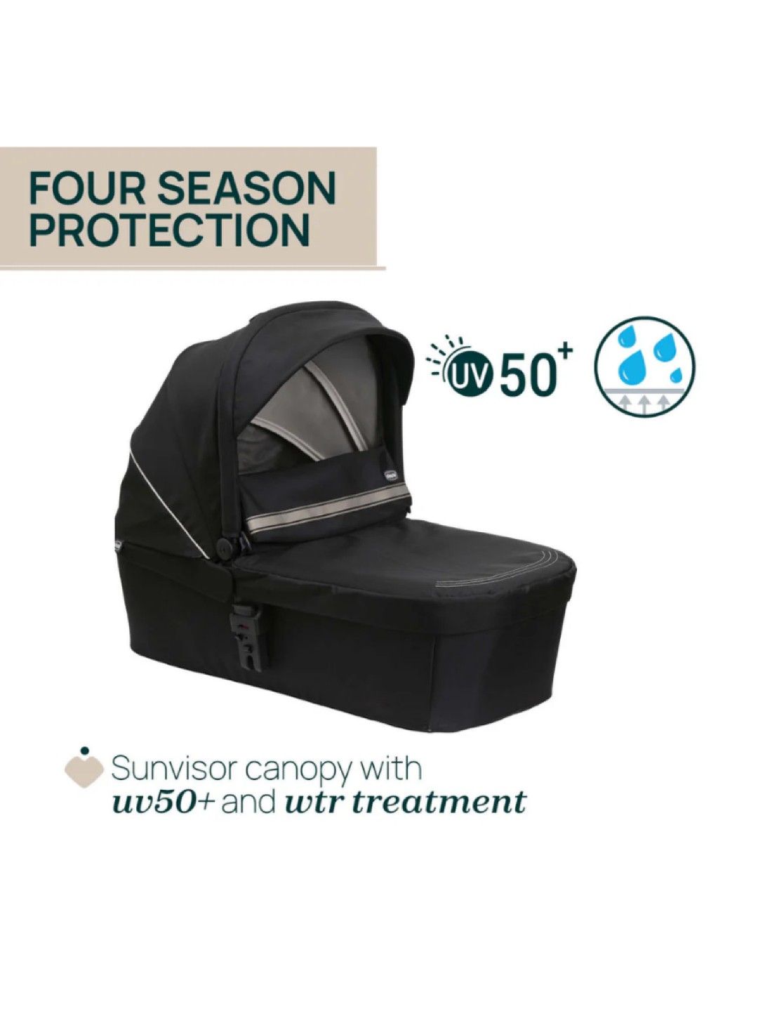 Chicco Seety Carry Cot - Etna Black (No Color- Image 4)