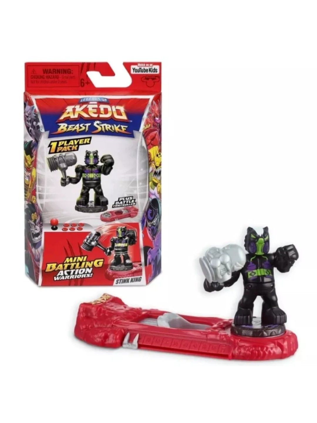 Legends of Akedo Beast Strike 1 Player Pack Plus Battle Controller – Stink King (No Color- Image 1)