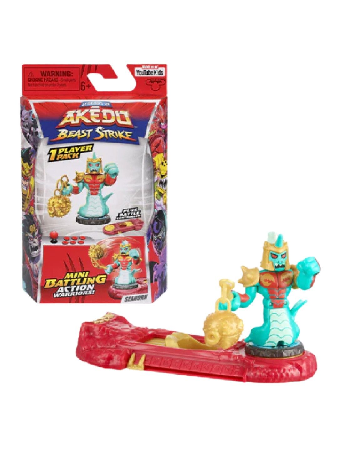 Legends of Akedo Beast Strike 1 Player Pack Plus Battle Controller – Seahorn (No Color- Image 1)