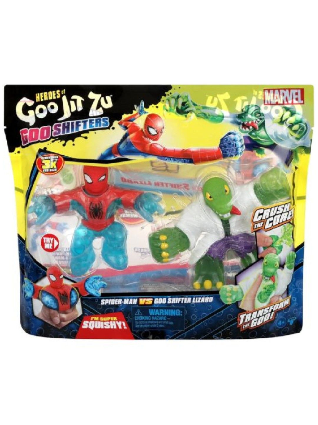 Heroes of Goo Jit Zu Marvel Goo Shifters Versus Pack - Spider-Man VS Goo Shifter Lizard (No Color- Image 4)