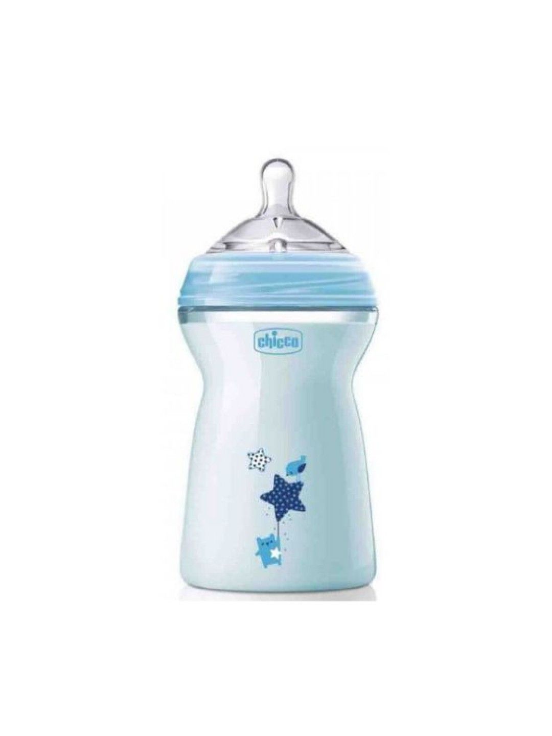 Chicco Natural Feeling Baby Bottle 330ml - 6Mos+ - For Boys (Blue- Image 1)