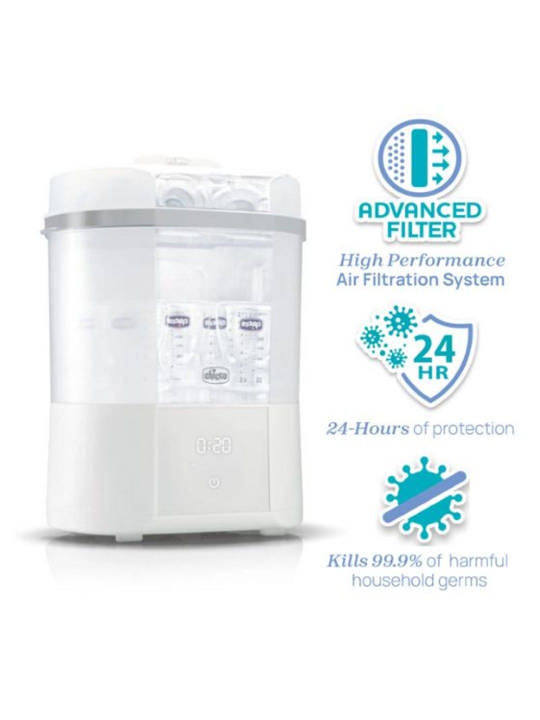 Chicco Electric Steam Sterilizer with Dryer (No Color- Image 3)