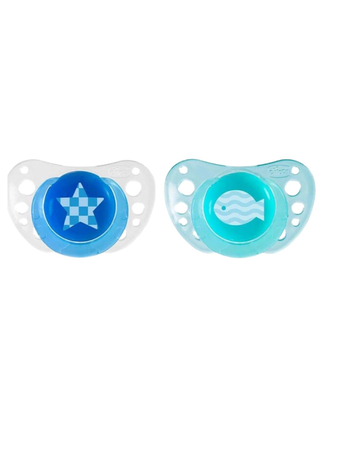 Chicco Physio Air Soother Silicone 6-16 months (2-pack) (Blue- Image 1)