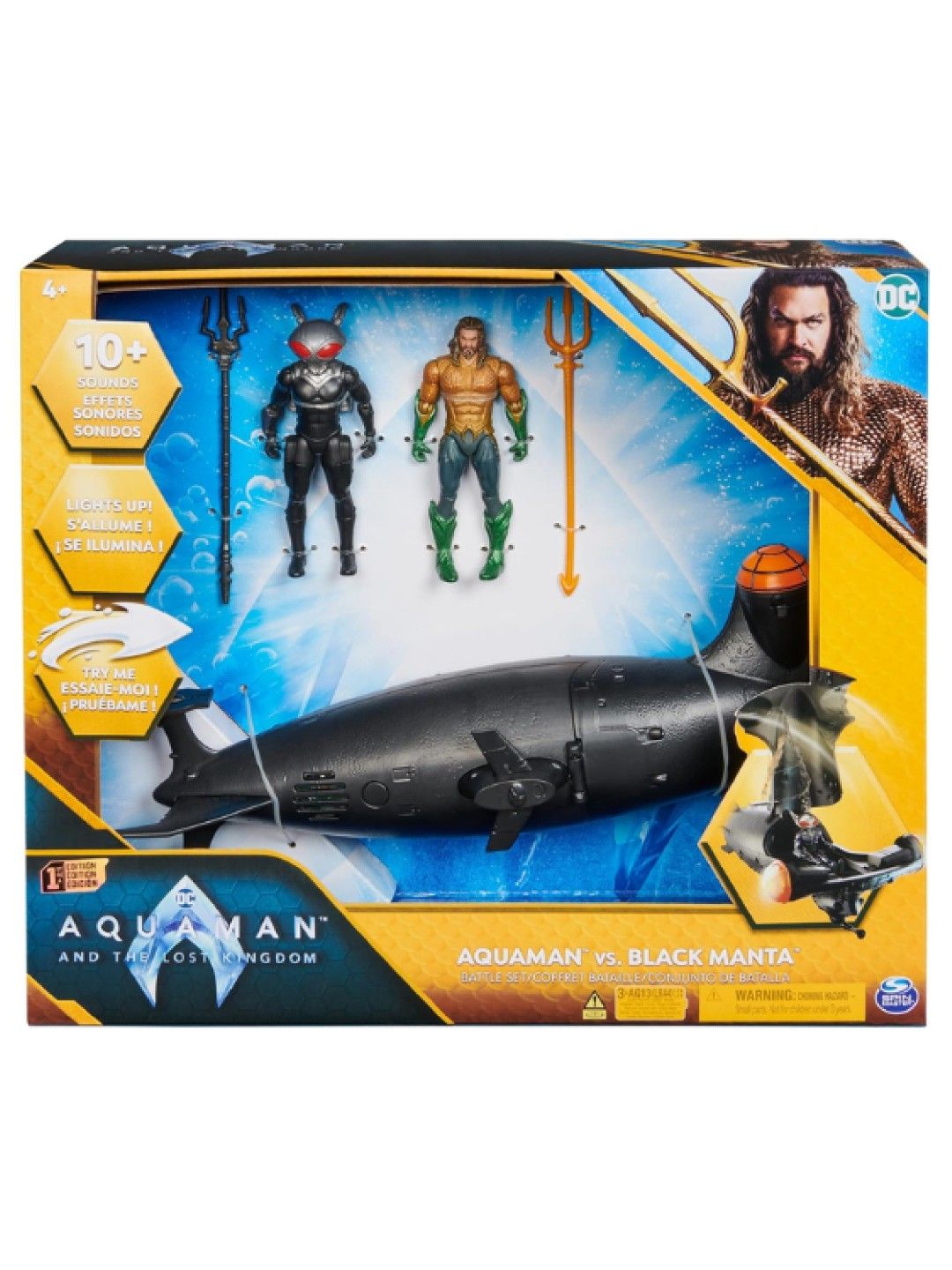 Aquaman 4" Black Manta Sub Lights & Sounds With Action Figures (No Color- Image 4)