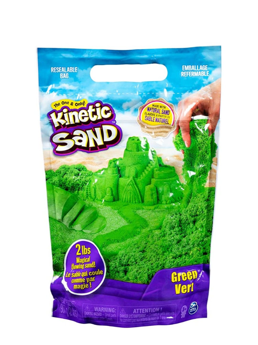 Kinetic Sand Play sand - Green (2lb) (No Color- Image 1)