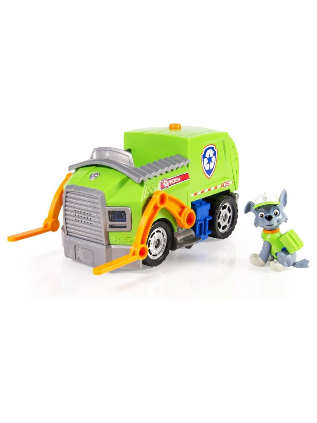 Paw Patrol Rocky’s  Crush N’ Roll Recycling Truck Vehicle (No Color- Image 1)