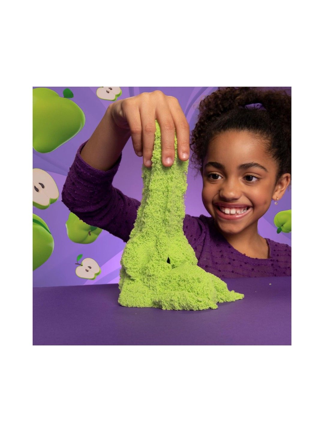 Kinetic Sand Scented Sand - Sour Apple (8oz) (No Color- Image 4)