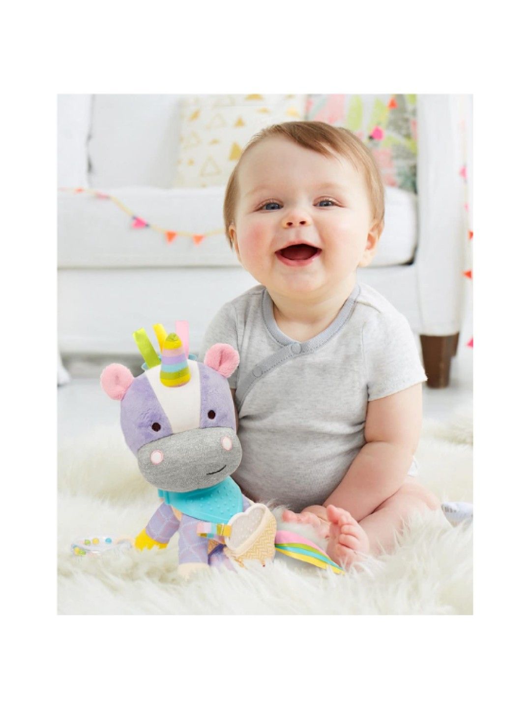 Skip Hop Bandana Buddies Activity Stuffed Toy - Unicorn (No Color- Image 3)