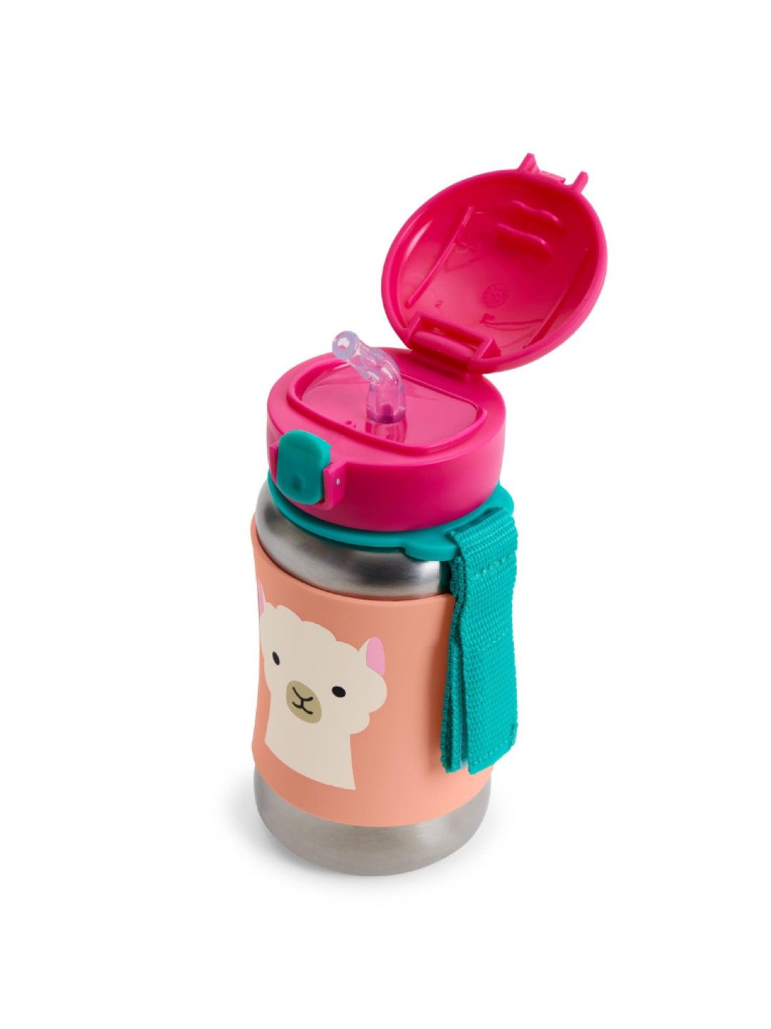 Skip Hop ZOO Stainless Steel Straw Bottle - Llama (No Color- Image 2)