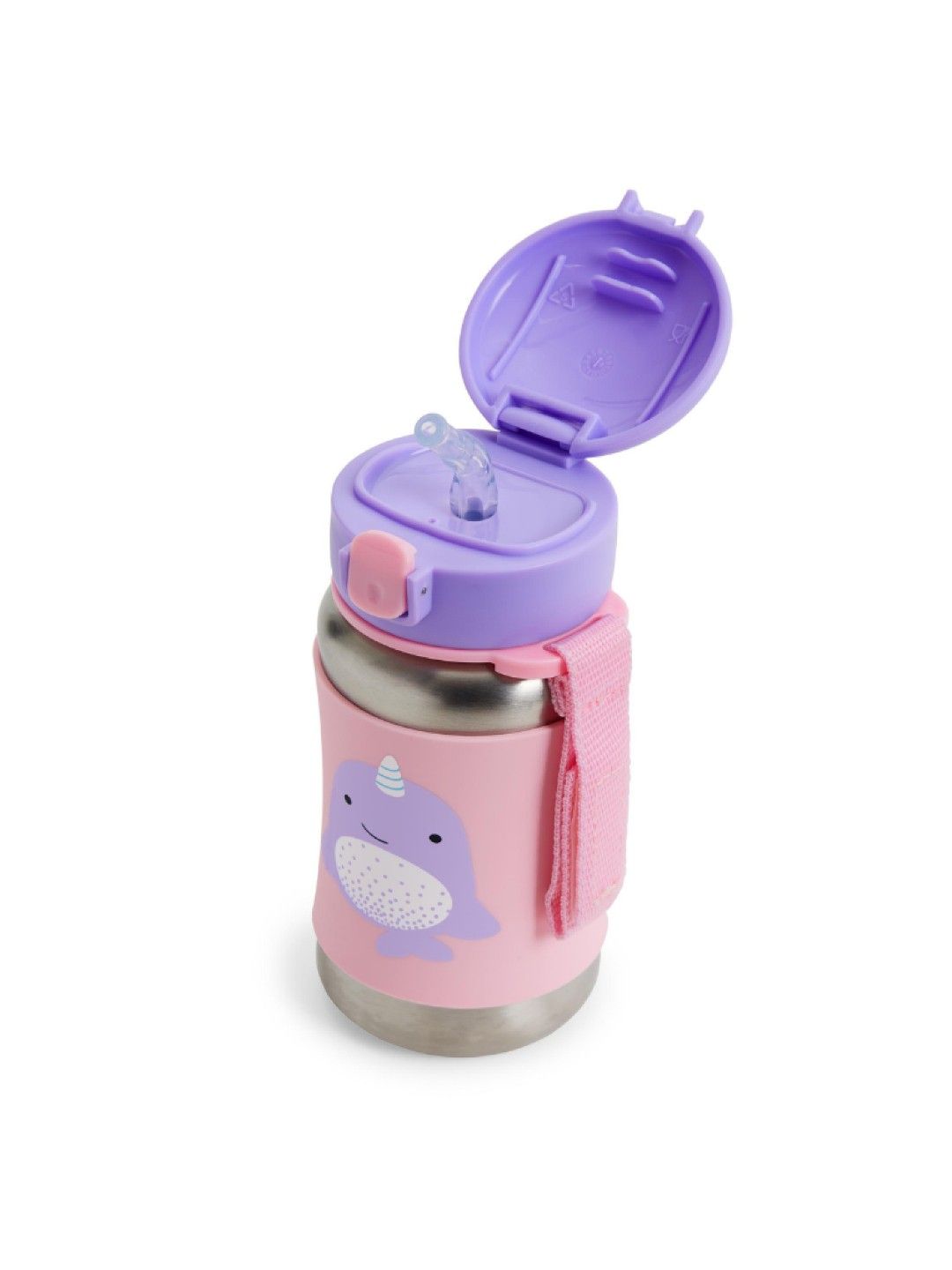 Skip Hop ZOO Stainless Steel Straw Bottle - Narwhal (No Color- Image 2)