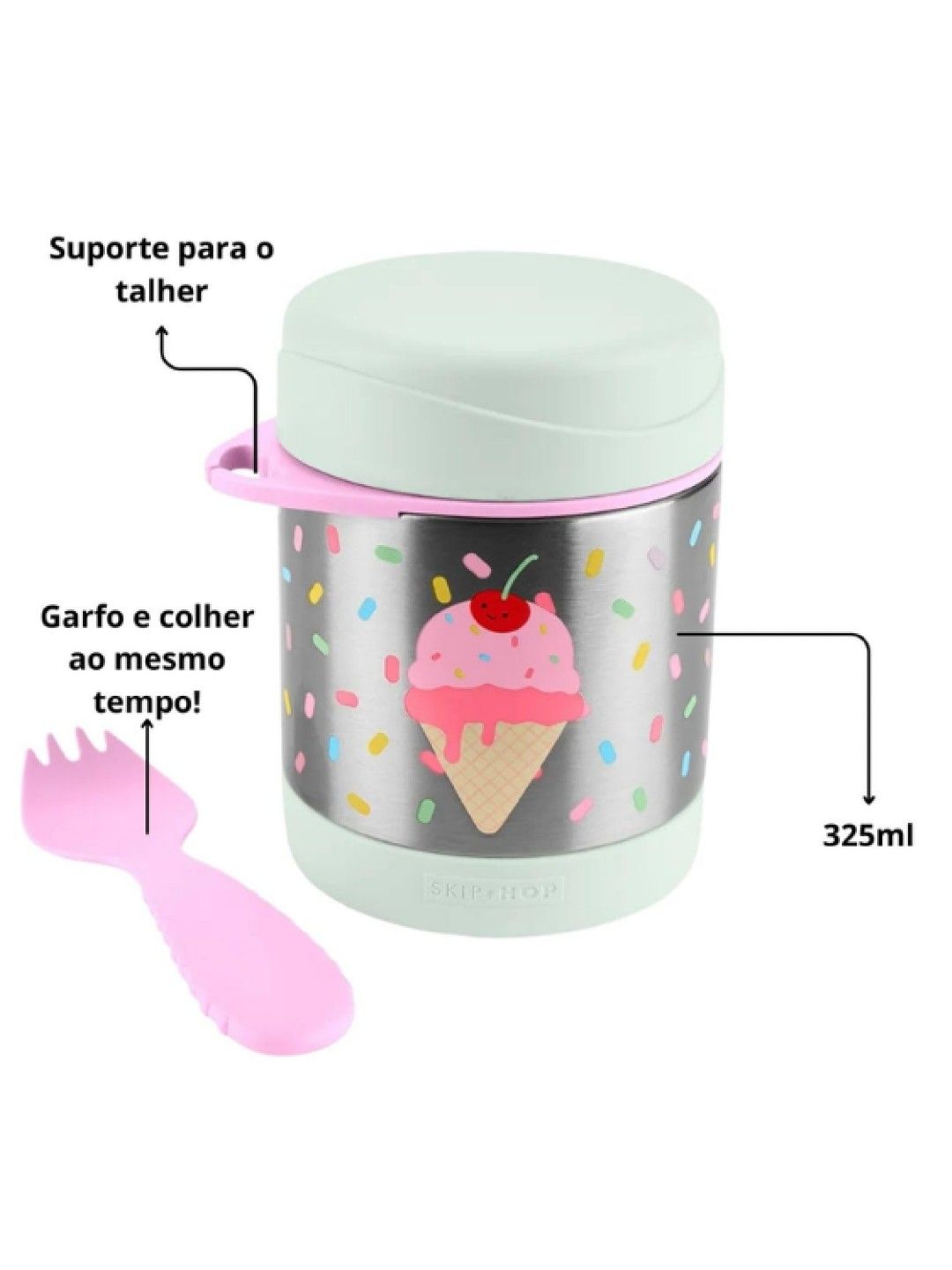 Skip Hop Spark Style Food Jar - Ice Cream (No Color- Image 3)