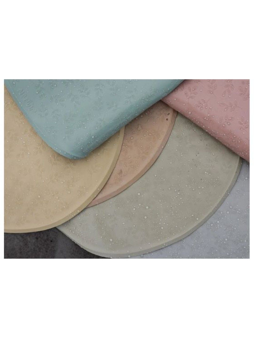 Natruba Round Baby Bath Mat (100% Natural Rubber) - Sage (Sage- Image 2)